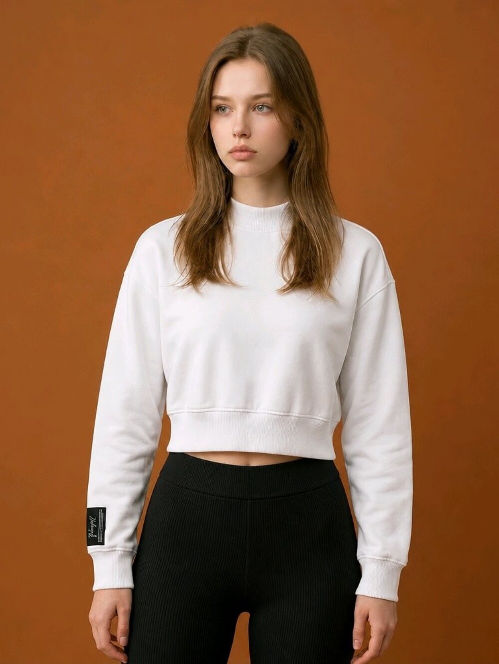 Utopia White Cropped Sweatshirt